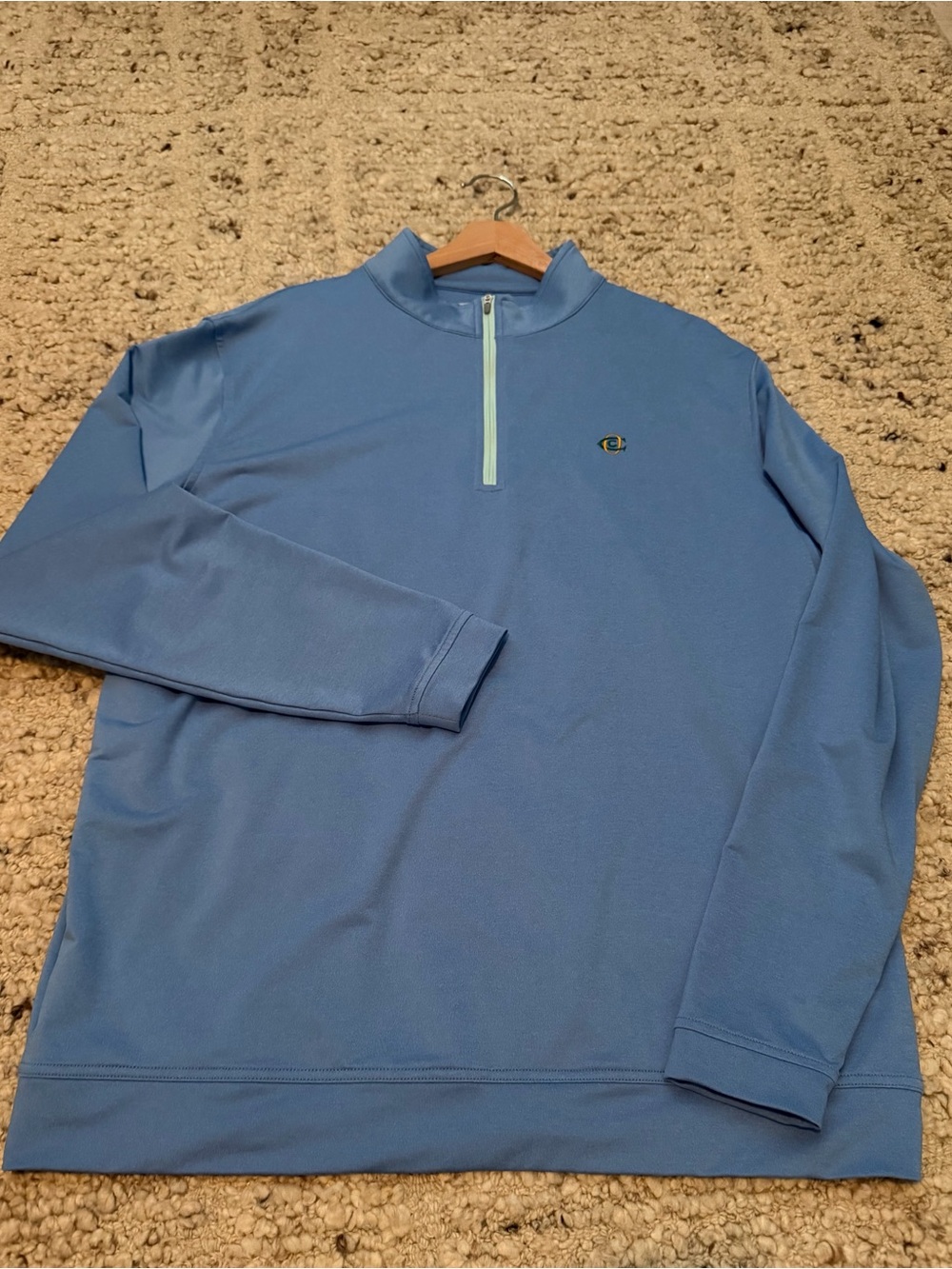 Peter Millar Oakmont Sky Blue Pullover Sweatshirt